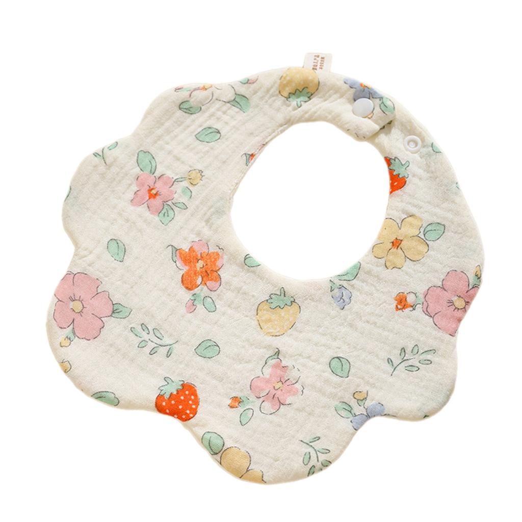 Breathable & Absorbent Burp Cloths Cute & Functional Baby Bibs Lovely Pattern Newborns Bibs Cotton Bibs for Infants Gift