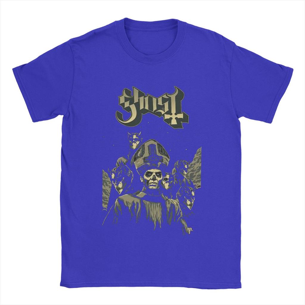 Ghost Band Men T Shirts Vintage Tee Shirt Short Sleeve Crew Neck T-Shirt Cotton Graphic Tops
