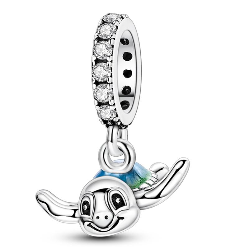 Fashion 925 Silver Summer Ocean World Series Sea Turtle Starfish Crab Octopus Charms Beads Fit 925 Bracelet DIY Jewelry