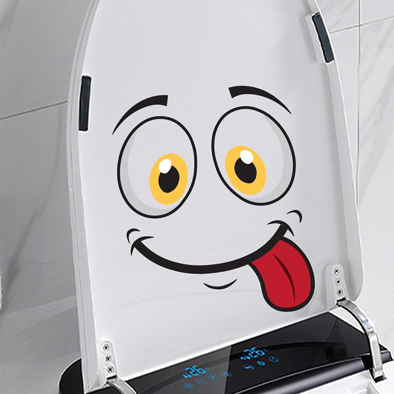 Funny Wall Sticker Bathroom Toilet Decor Living Room Cabinet Refrigerator Home Decoration Decals Stickers