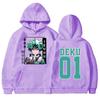 Deku 01 Izuku Midoriya Anime Vorder- und Rückseite Druck Grafik Hoodie Unisex Langarm Oversized Locker Streetwear Pullover Hoodie
