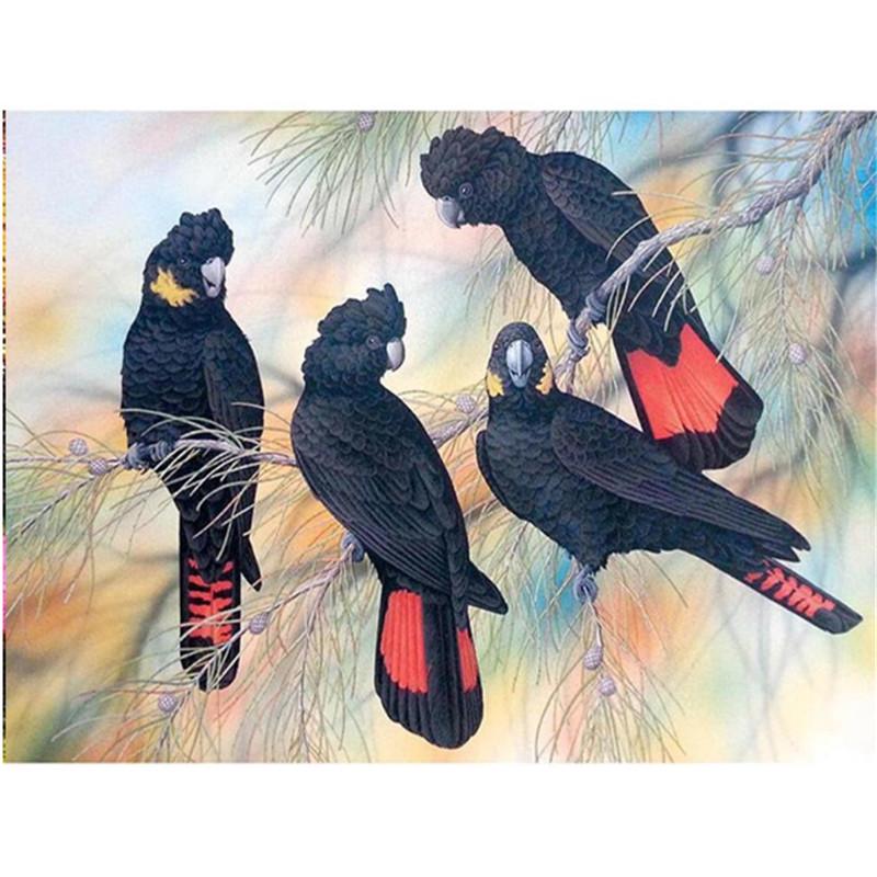 

Полный 5D Diy Алмазная картина Черная птица и Алмазная вышивка Полный набор аниме Наборы для вышивки крестом Домашний декор Подарок ручной работы