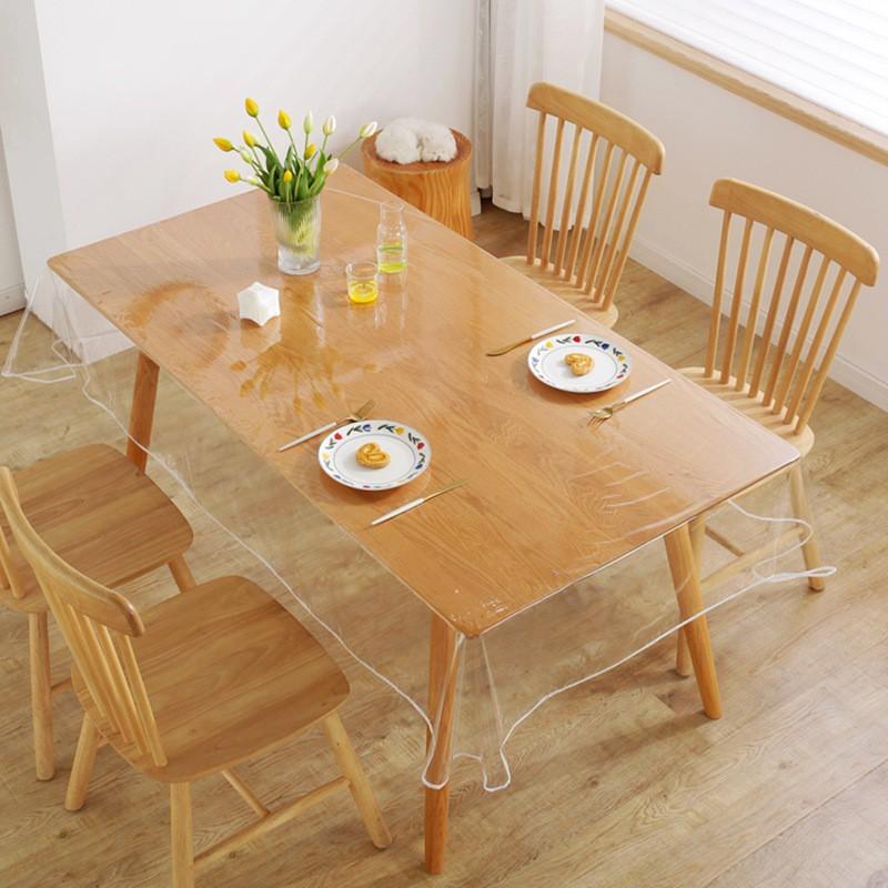 0.13mm Clear PVC Tablecloth Waterproof Oilproof Anti-Slip Coffee Table TV Counter