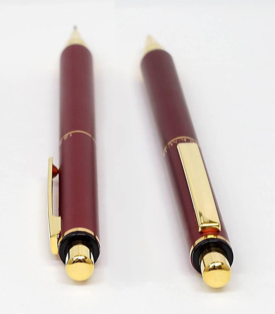 B7 cowhide mini system notebook with mini NQ25 standard size metal straight double anodized ring mechanical pencil Eco-friendly calculator, black,