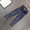 Women's 2025 Summer Slimming High-Waisted Rhinestone Denim Jeans – Petite, Versatile Cropped Style