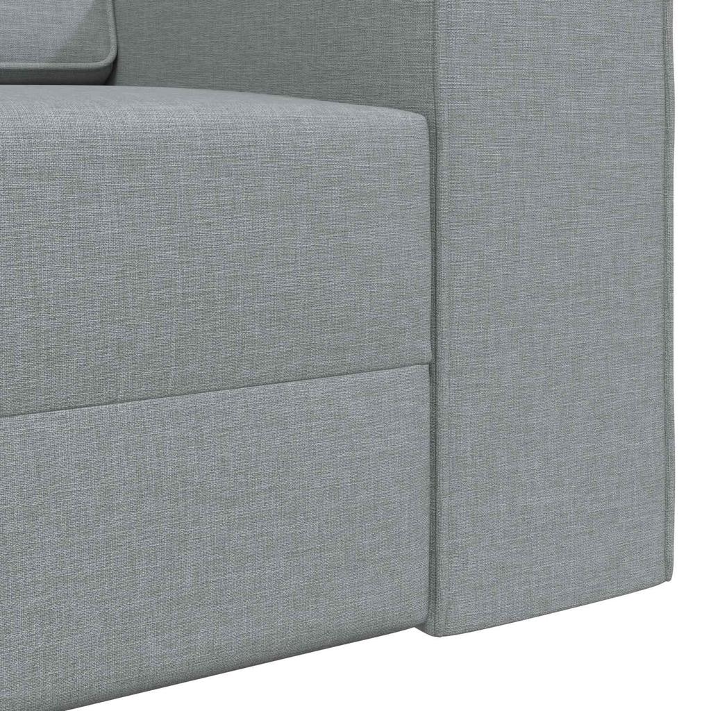 Sofa Bed Light Grey 245 x 78 x 77 cm Fabric