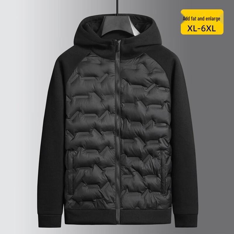 

Чоловіча куртка великого розміру DIBINZE з капюшоном, комбінована, з наповнювачем 5XL