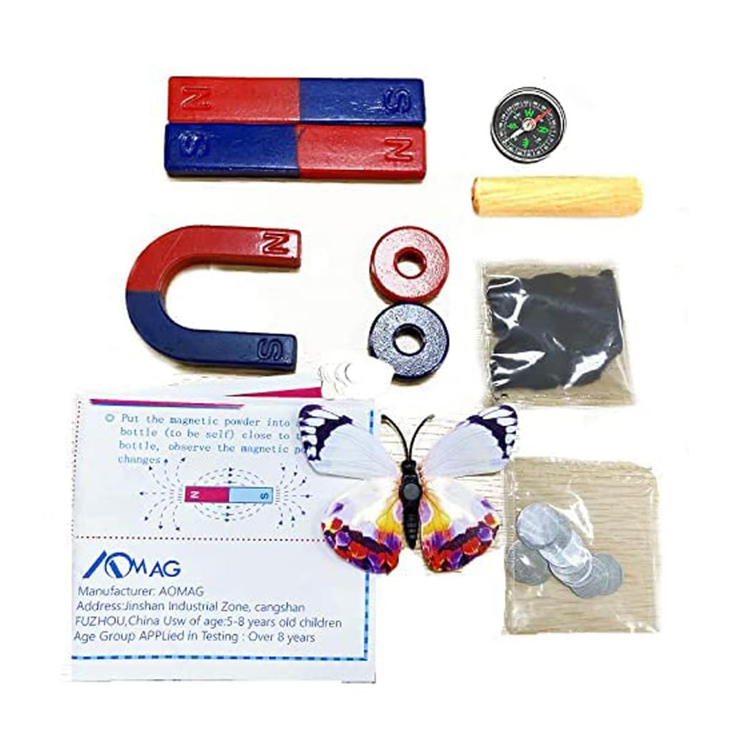 Magnet Experimentierkasten für Grundschul-Naturwissenschaftsexperiment magnetisches Naturwissenschaftsexperiment Eisensand Spielzeugstab für Grundschule Magnet Lernspielzeug