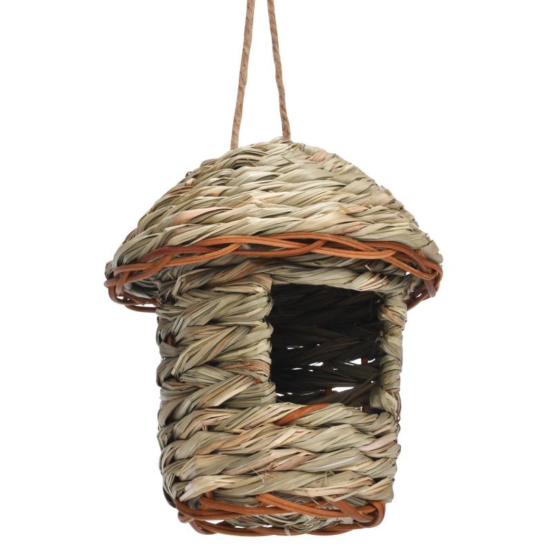 Outdoor Ecological Handmade Straw Parrot Bird Nest Creative Birdcage Ornament Supplies Garden Decoration Birdhouse Pastoral Styl
