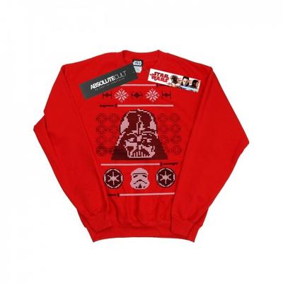 Mens Christmas Vader Head Fair Isle Sweatshirt