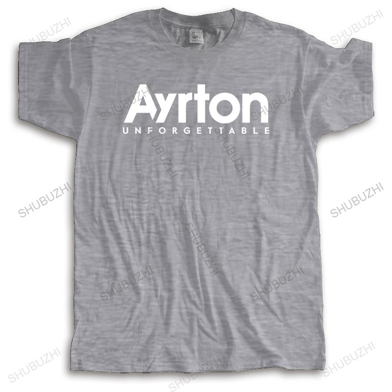 

fashion t-shirt Men o-neck summer tshirt Ayrton Senna Helmet Logo UNFORGETTABLE unisex tee-shirt loose cool top printing tees 4XL