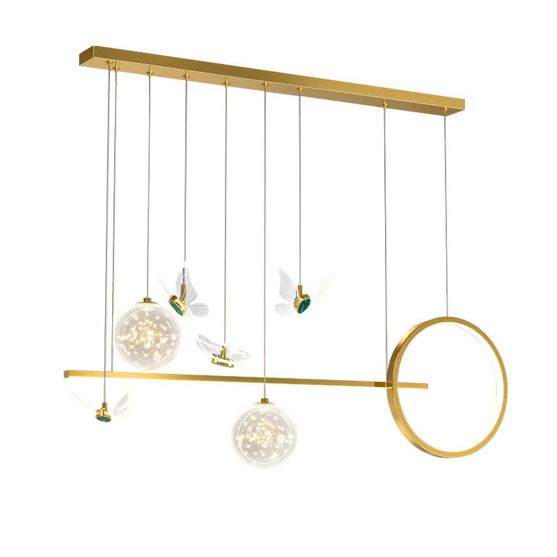 Modern Led Chandelier for Kitchen Restaurant Pendant Lights Nordic Home Indoor Lighting 2024 Butterfly Decor Simple Chandelier