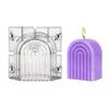 DIY Striped Arched Door Candle Mold, Durable and Easy To Demold Plastic Mold, Household Candle Making Tool, Handmade Mold