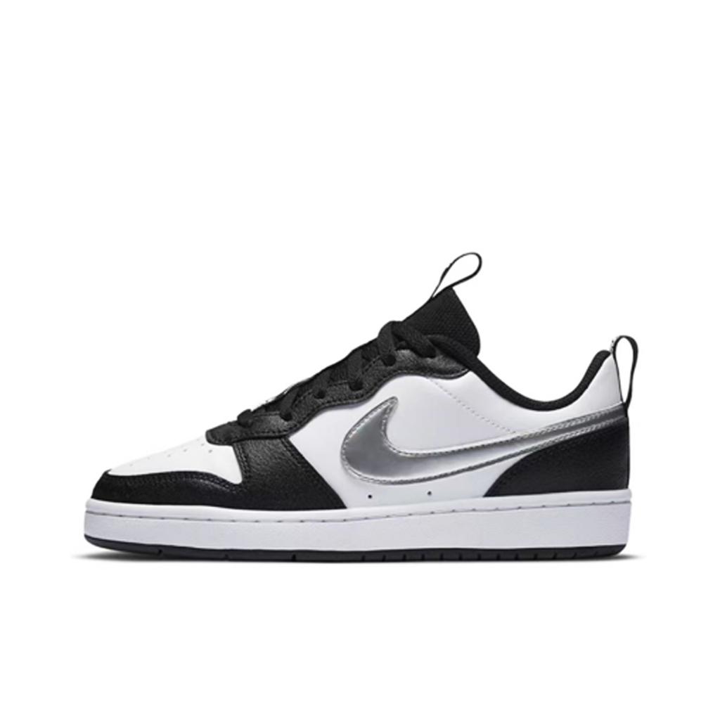 Nike Court Borough Synthetic Leather Slip Resistant Cushioning Low top Skateboard Shoes GS Red CT3964-100(Team327-2)
