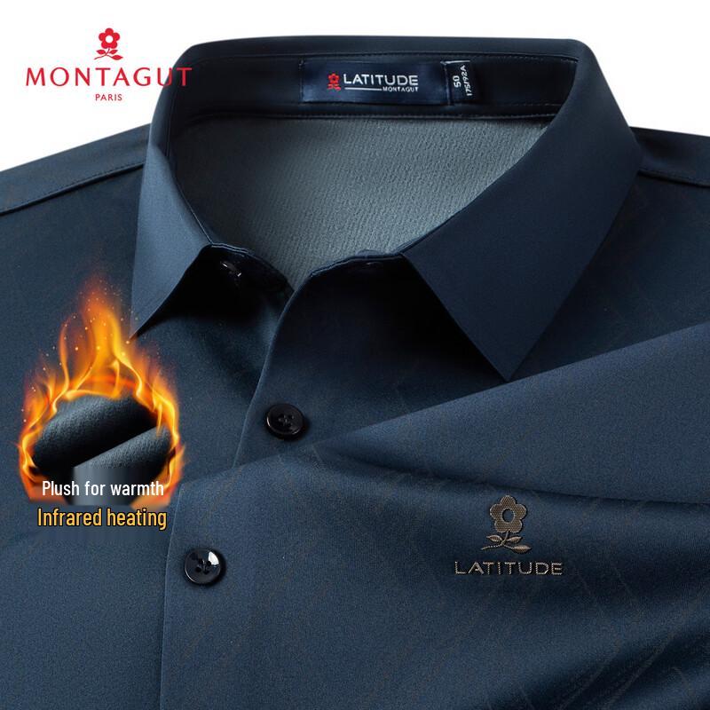 Montagut Men s Fleece Lined Plaid Stretch Shirt 54