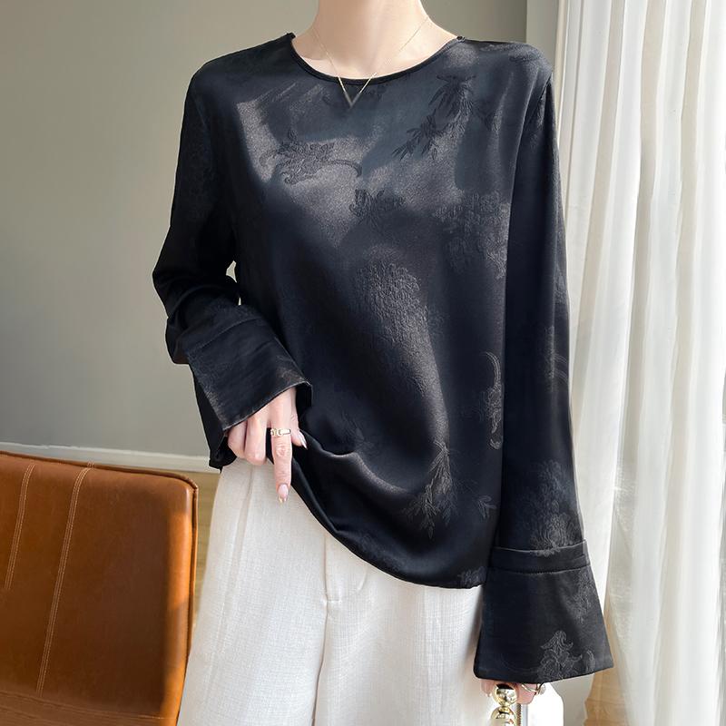 

Женский летний легкий свитер - 50% смесь шелка и полиэстера, дышащий повседневный свитер XXL чёрный