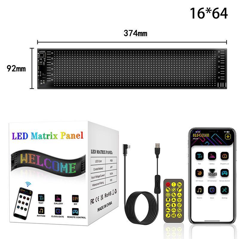LED-Autoweichbildschirm: USB Flexibles Werbedisplay mit Bluetooth App-Steuerung für Fensterscheiben