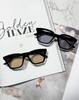 Square Frame 2 Sunglasses Brand Popular Stylish Fashion Glasses UV Protection [Flex] (Fblack Llight Orange) Women's Men's
