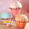 3D Cake-Fold Paper Lanterns Lantern Festival, New Year, Mid-Autumn Festival Decorations Kindergarten Ornaments Unique Shaped Lan