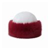 Thick Plush Fluffy Trapper Cap Round Top Plush Bucket Hats Christmas Fur Hat  Ladies