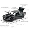 1/32 Scale Dodge Challenger Hellcat STR Red Eyes Toy Car DieCast Vehicles Metel Cars Decoration Pull Back Model Cars with Sound and Light