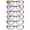 Women'S Fashion Elliptical Frame Presbyopia Glasses Set Of 6 Ice Flower Pattern Hollow Design Polycarbonate Lens