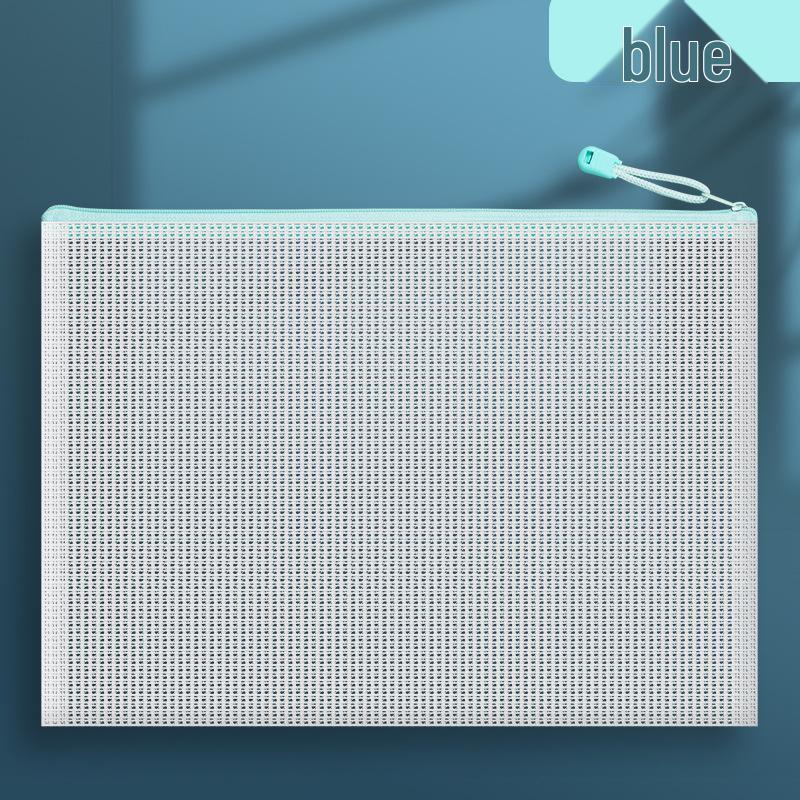 Thickened Waterproof Transparent A4 Mesh Document Bag - Handheld Exam & Office File Bag