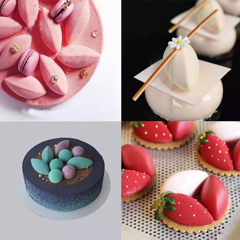 3D Mango Silicone Baking Mold For Mousse Cake Olive Fruit Leaf Shell Dessert Chocolate Pudding Jelly Cheesecake Kitchen Tools