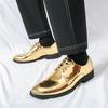 Luxury Silver Man Patent Leather Shoes Large Size 38-50 Party Dress Wedding Shoes Men Pointed toe Leather Shoes Designer Oxford
