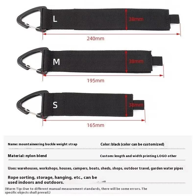 Hook and Loop Straps, Velcro Hanging Straps With Triangle Buckle, Adhesive Heavy Duty Nylon Storage Strap for Outdoor