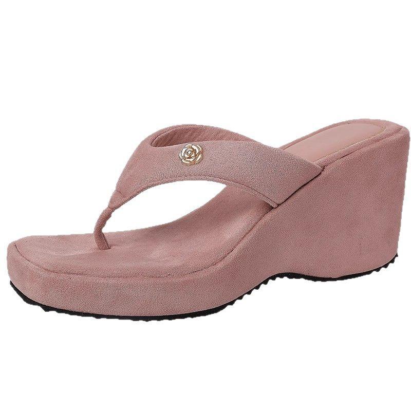 French thick heel pointed wedge heel bag head half slippers summer new design sense niche silver muller cool slippers women