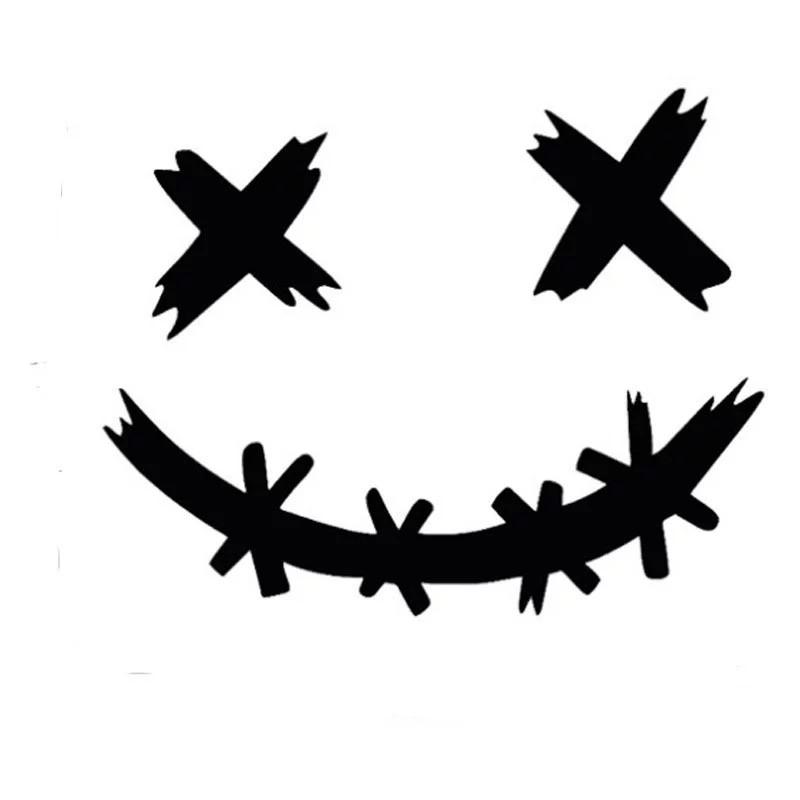 Motorradaufkleber Dämon Lächelndes Gesicht Aufkleber Motorradhelm Aufkleber Reflektierend Wasserdicht Lächelndes Gesicht Abziehbild Autokarosserie Dekor