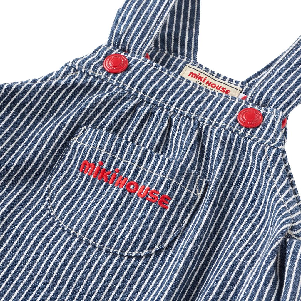 Made In Baby S Navy X White [Miki House] Rompers, Overalls, Logo, Plain, Japan, Boys, Girls, Baby, Kids, Clothes, Infant, Children's Clothes,