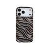 Glitter sequins black zebra pattern for iPhone16Promax Apple 17 mobile phone case 14/15 all-inclusive IMD