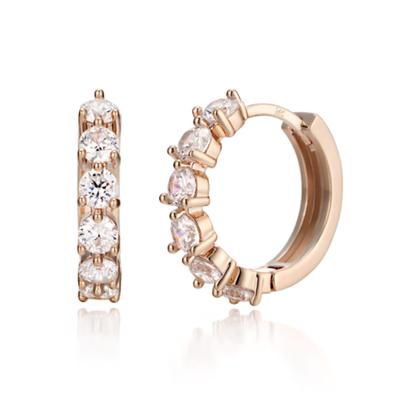 ELLE Šperky 14K GF Line Zirkonové Náušnice na Jedno Zapínání ELGPEE348