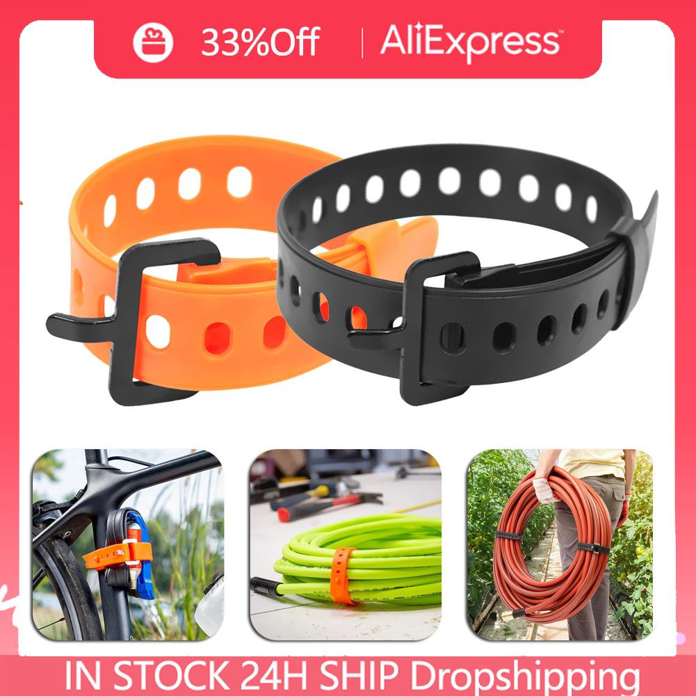 1Pcs Reusable Hook and Loop Straps Fastening Cable Ties Cable Straps Rubber Securing Wire Cord Ties Organizer 30/45CM Tape