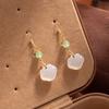 Chinese Style Safe Lock Ear Hook Women'S New Chinese Style Light Luxury Earrings Niche Design Earrings Temperament Versatile Earrings