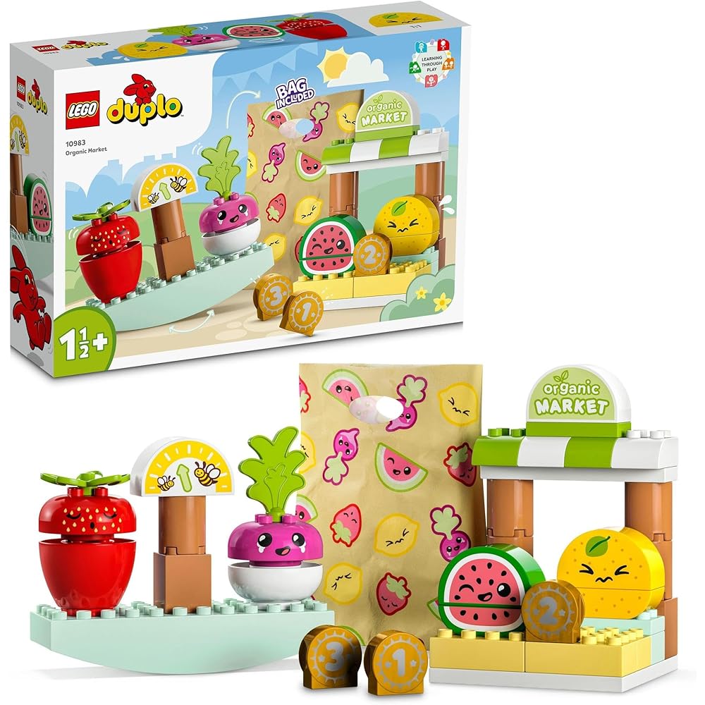 

LEGO DUPLO Vegetable Market 10983 Toy Building Blocks for Toddlers Ages 18 Months and Up