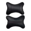 1PC Universal Auto Sitz Kopfstütze Doppel Seite Pu Leder Hals Speicher Kissen Kopf Unterstützung Schutz Kissen Auto Reise