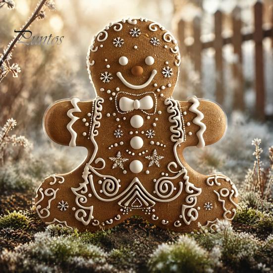 Christmas Outdoor Yard Decoration Gingerbread Man Garden Stake, Acrylic Cute Holiday Lawn Art 2D Flat for Patio Decor Durable Stake