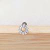 F136 Titanium Flower Peacock Crown Earrings, Long Studs for Cartilage Piercing, 1.2/1.0 Thickness