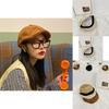 Stylish Embroidered Corduroy Newsboy Cap For Women Retro Beret Hat All Seasons