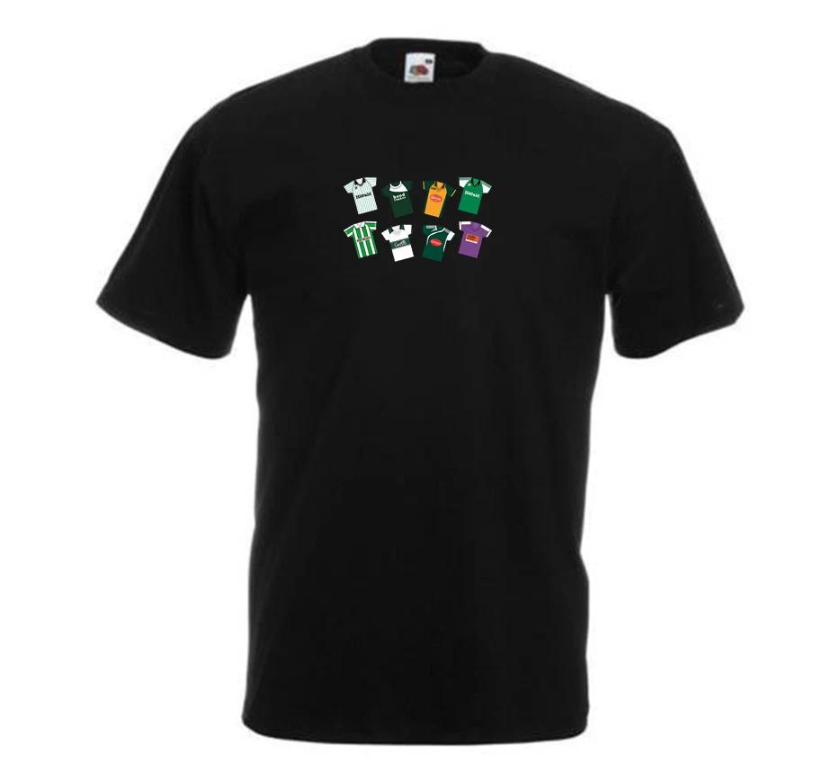 Plymouth Argyle Retro Kits Black T-Shirt Adult Tshirt Great Gift Classic Kits M
