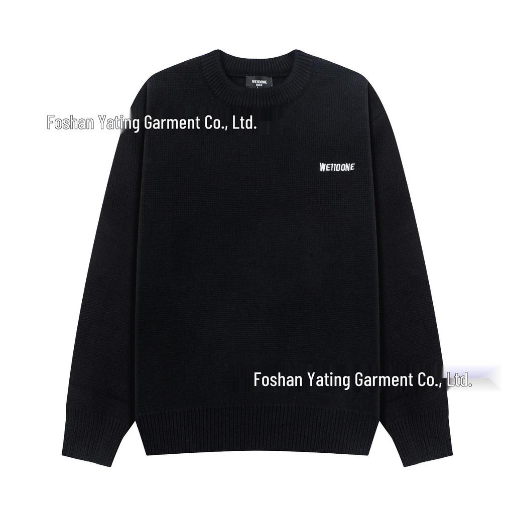 25th Anniversary Logo Embroidered Wool Knit Zip-Up Hoodie Sweater