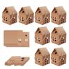 30PCS House Shaped Gift Boxes Kraft Paper Christmas Candy Containers Birthday Party Wedding Holiday Cookie Boxes Decoration