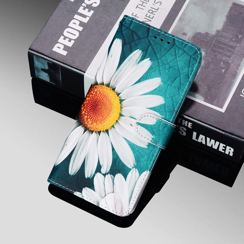 PU Leather Phone Case For Xiaomi 13 12 11T Redmi 13C 12C 10A 9A Note 13 12 11 10 Poco X5 X4 X3 Pro Book Style Painted Wallet Cover With Wrist Strap