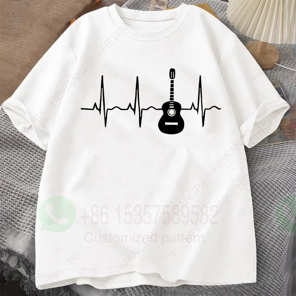 Funny Guitar Graphic Print Men TShirt Cotton Oneck Shortsleeved Tee Tshirts Unisex Casual Daily Life Outdoor TShirt Oversized