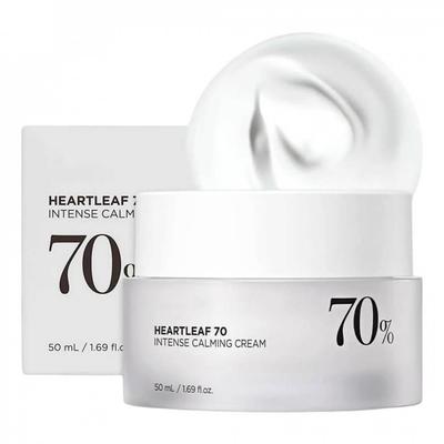Krem intensywnie łagodzący Heartleaf 70% 50 ml, Odżywczy, Łagodzący, Nawilżający, Kosmetyki koreańskie, K-beauty, próbka