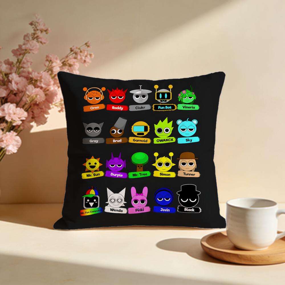 

Fashion SSprunkiing Cushion Cover Stylish Washable Pillow Cover Ideal for Couch Bedroom Car Decoration 30X30cm