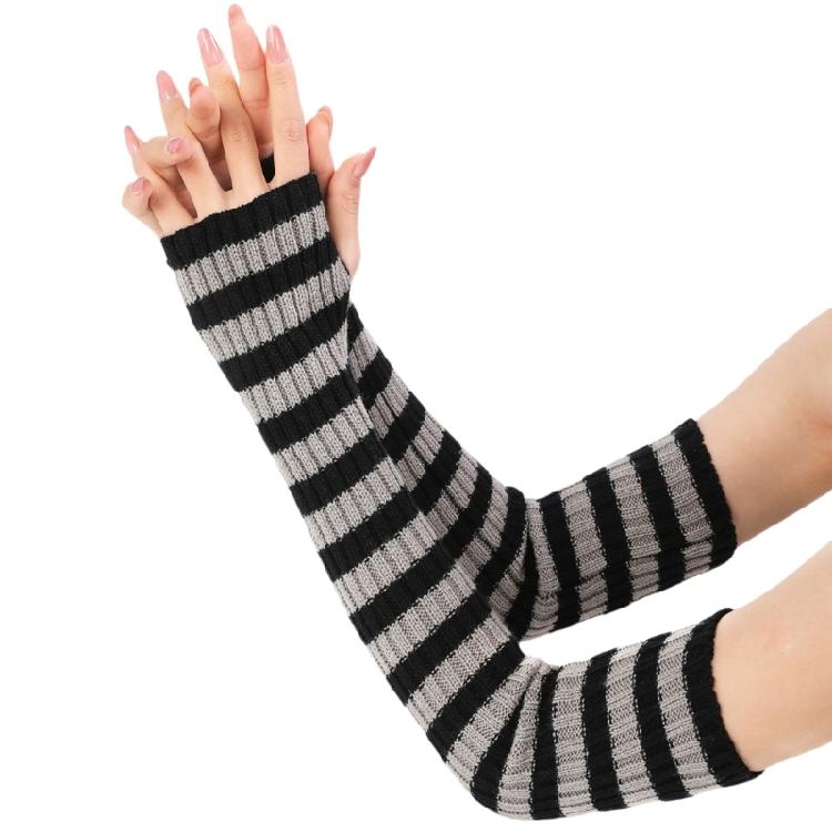 Scaldamani a Righe Polsini Estesi Guanti Unisex Per Scrivere Guidare Uso Quotidiano